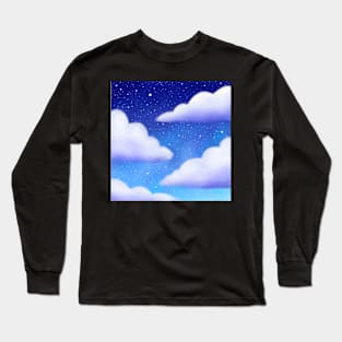 Cloudy night sky Long Sleeve T-Shirt